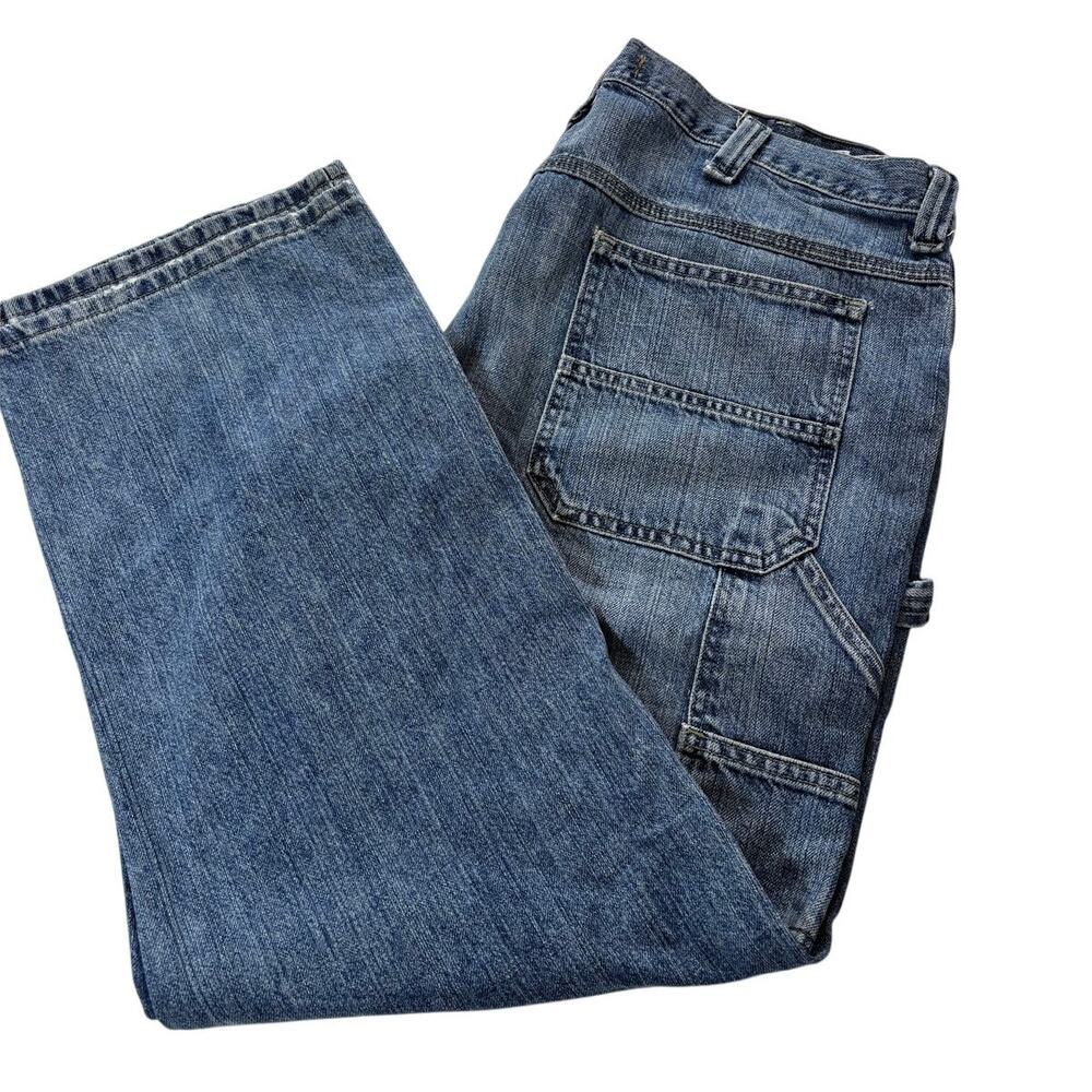 Vintage Y2K Lee Dungarees Carpenter Jeans 40x30 Baggy Skater Grunge
